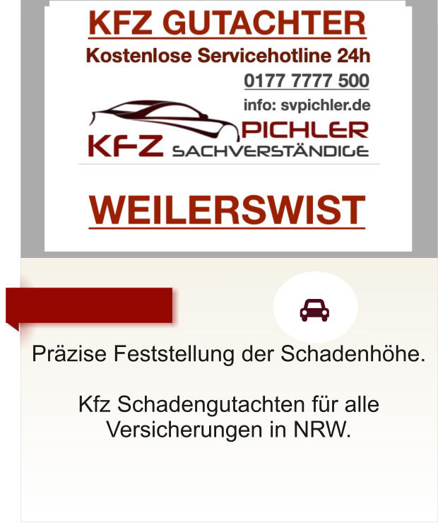 Przise Feststellung der Schadenhhe.  Kfz Schadengutachten fr alle Versicherungen in NRW.       